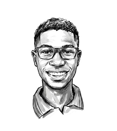 Hand-drawn sketch portrait of Francis